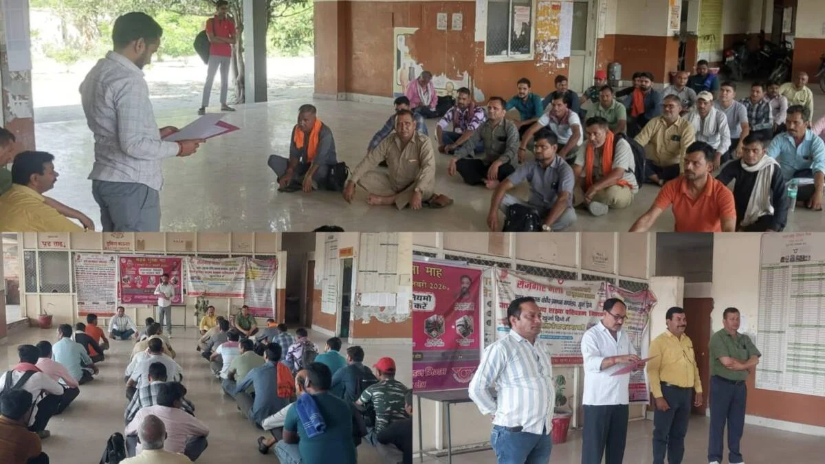 खुर्जा डिपो में रोडवेज कर्मचारियों की गेट मीटिंग: मांगों को लेकर आंदोलन की चेतावनी, कर्मचारी हुए लामबंद