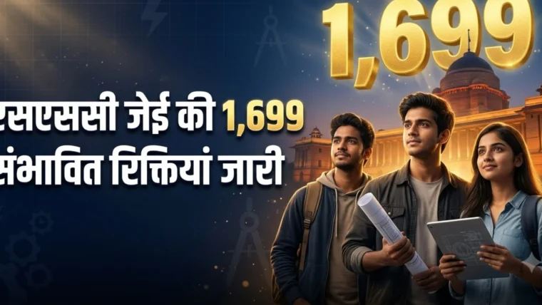 एसएससी जेई 2026 में 1,699 संभावित रिक्तियां जारी, भारत मौसम विज्ञान विभाग में सबसे अधिक पद