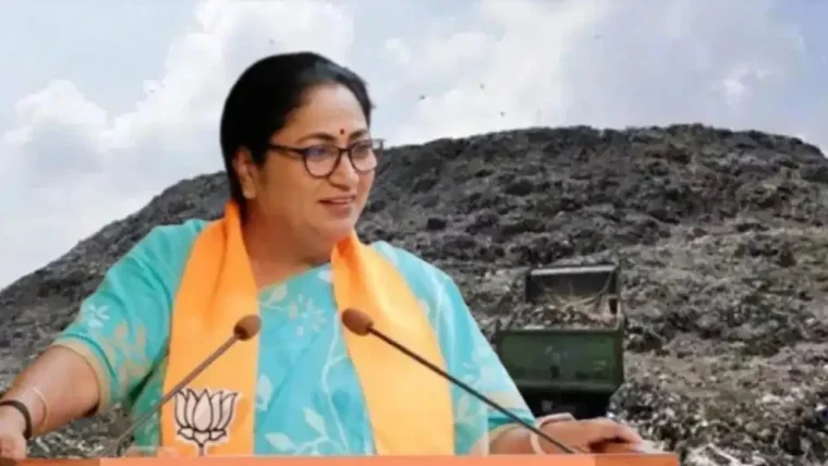 ओखला लैंडफिल पर रेखा गुप्ता का निरीक्षण: 217 लाख टन कचरा निस्तारित, 100 एकड़ भूमि मुक्त