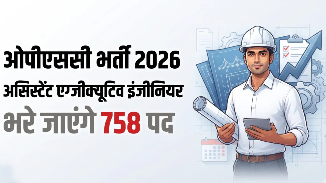 ओडिशा लोक सेवा आयोग (ओपीएससी) में 758 सहायक कार्यकारी अभियंताओं की भर्ती – आवेदन 22 अक्टूबर से