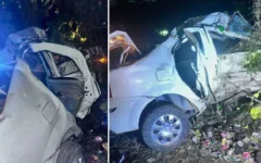 कुशीनगर में तेज रफ्तार कार का पेड़ से टकराव, चार युवकों की मौत