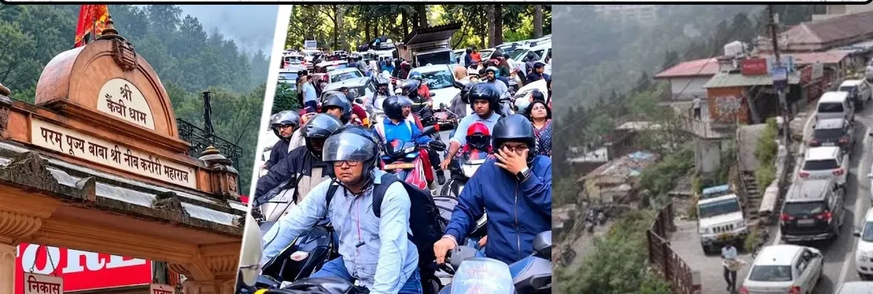 छुट्टियों में उत्तराखंड‑हिमाचल में सैलानियों का सैलाब, ट्रैफिक जाम से गाड़ियां फँसीं