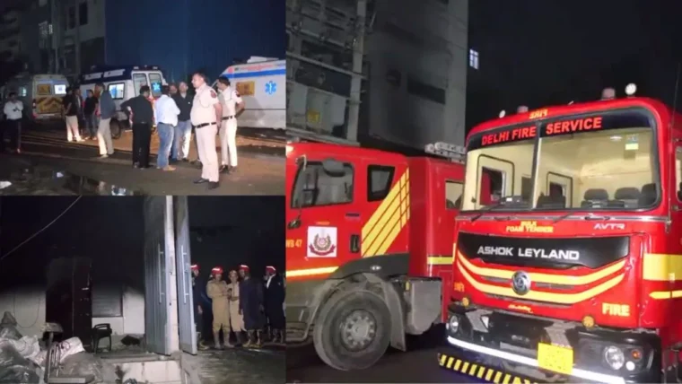 दिल्ली के मंगोलपुरी में जूता फैक्ट्री में भीषण आग, 4 मौतें और 2 घायल