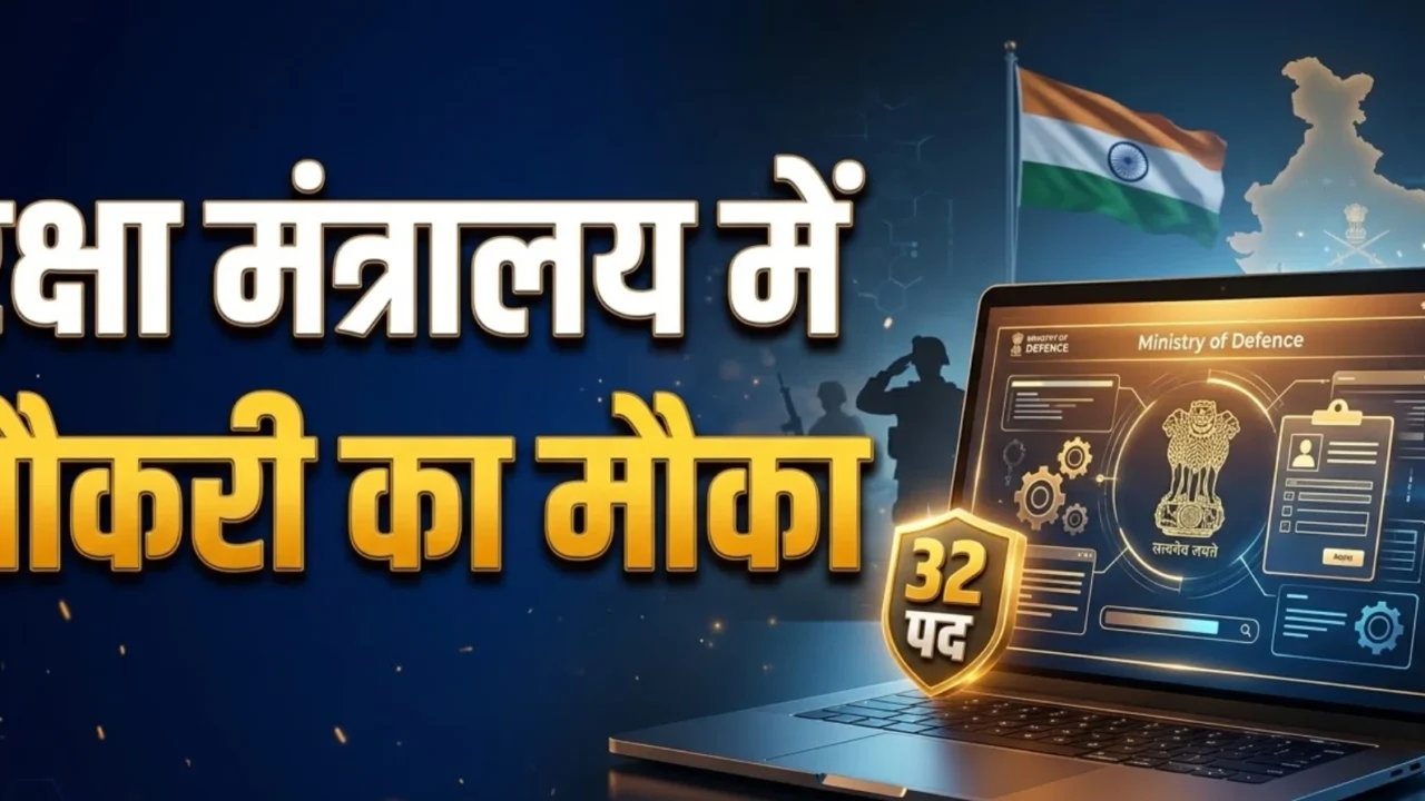रक्षा विभाग में कुशल व अर्धकुशल तकनीशियन पदों पर 32 रिक्तियों के लिए आवेदन शुरू, जानें शर्तें