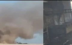 लखनऊ एयरपोर्ट के पास टाटा प्रोजेक्ट के लेबर रूम में भीषण आग, दो घायल