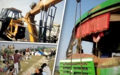 संभल में गंगा एक्सप्रेसवे पर स्लीपर बस का भीषण हादसा, 150 सवार, 20 से अधिक घायल