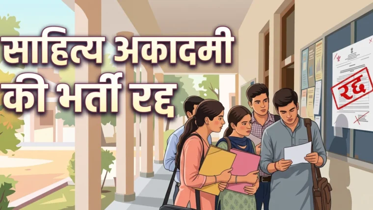 साहित्य अकादमी की भर्ती रद्द: 30 रिक्तियों की भर्ती रद्द, आवेदन शुल्क वापस