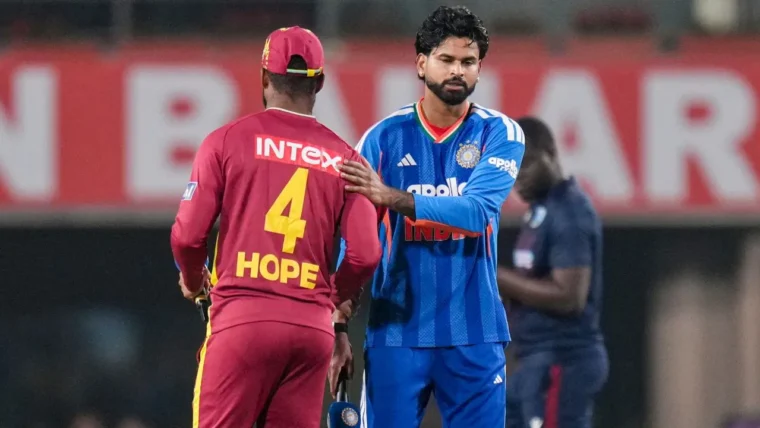 IND vs WI: श्रेयस अय्यर की कप्तानी में 249 रन का शरमनाक हार और नया रिकॉर्ड