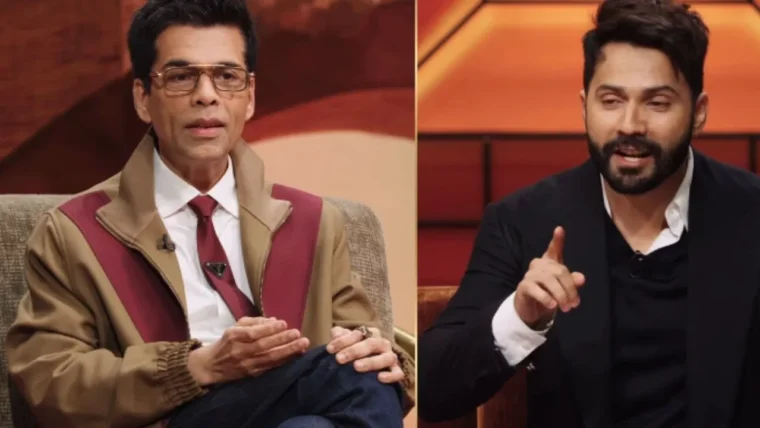 Koffee With Karan के नए एपिसोड में वरुण धवन और जान्हवी कपूर ने खुलासा किया: एक मैसेज से करण जौहर नाराज़