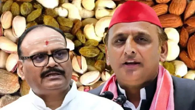 UP चुनाव 2027: काजू‑किशमिश पर अखिलेश यादव और ब्रजेश पाठक की सोशल‑मीडिया जंग