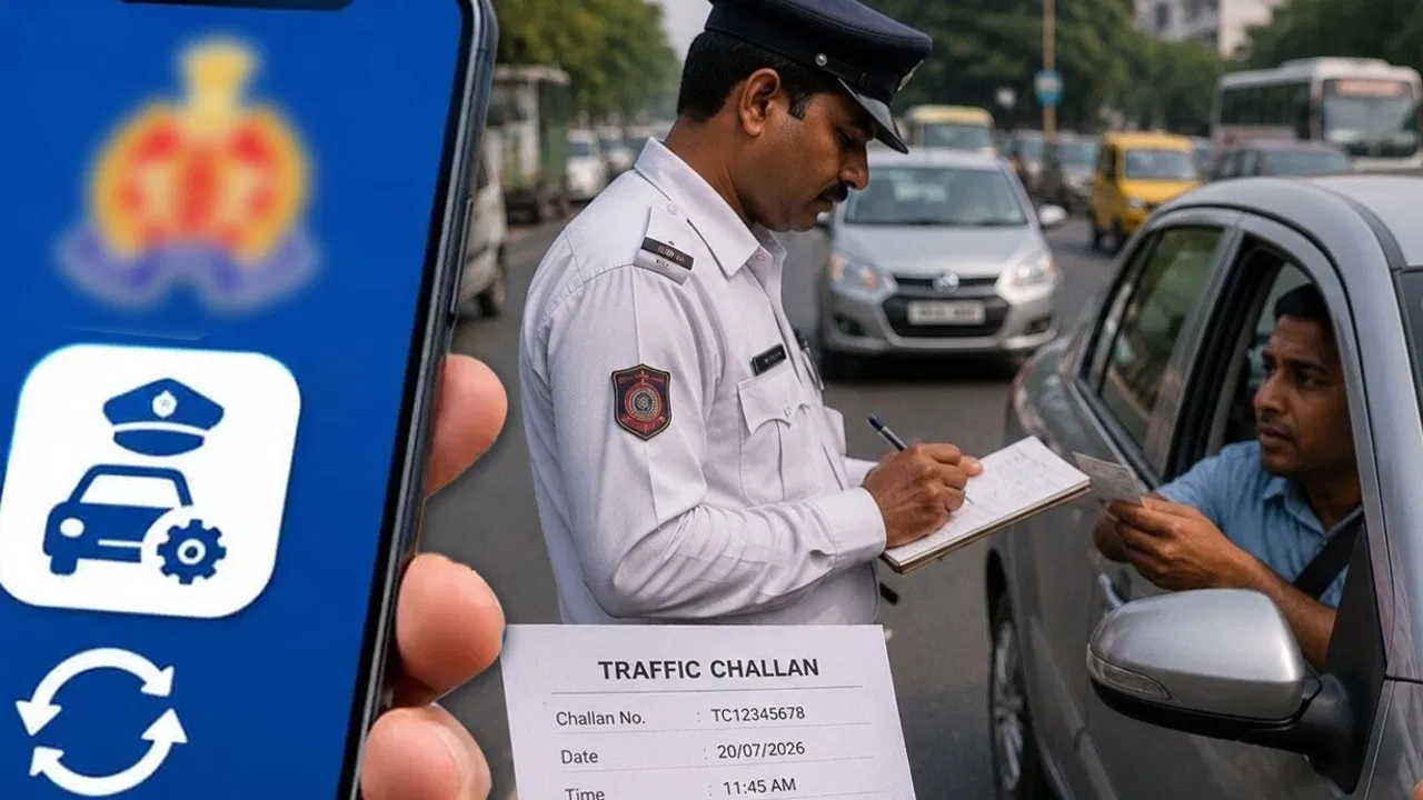 UP में ट्रैफिक चालान एप में तकनीकी गड़बड़ी, 1,000 का जुर्माना 10,000 दिखा