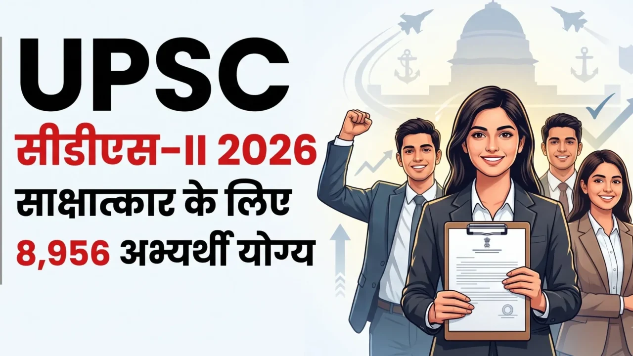 UPSC CDS 2 2026 लिखित परीक्षा का परिणाम जारी, 8,956 अभ्यर्थियों को साक्षात्कार के लिए चुना गया